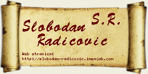 Slobodan Radicović vizit kartica